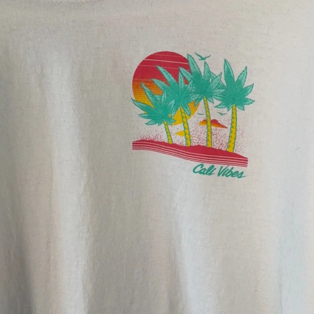 Fifth Sun White Long Sleeve with Tropical Graphic - Picture 2 of 5